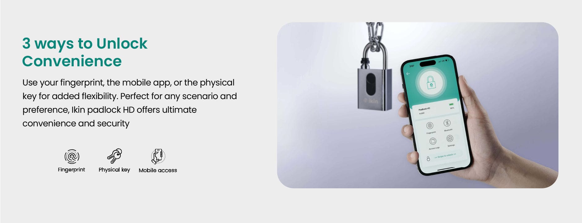 IKIN Padlock HD - Description - unlock modes