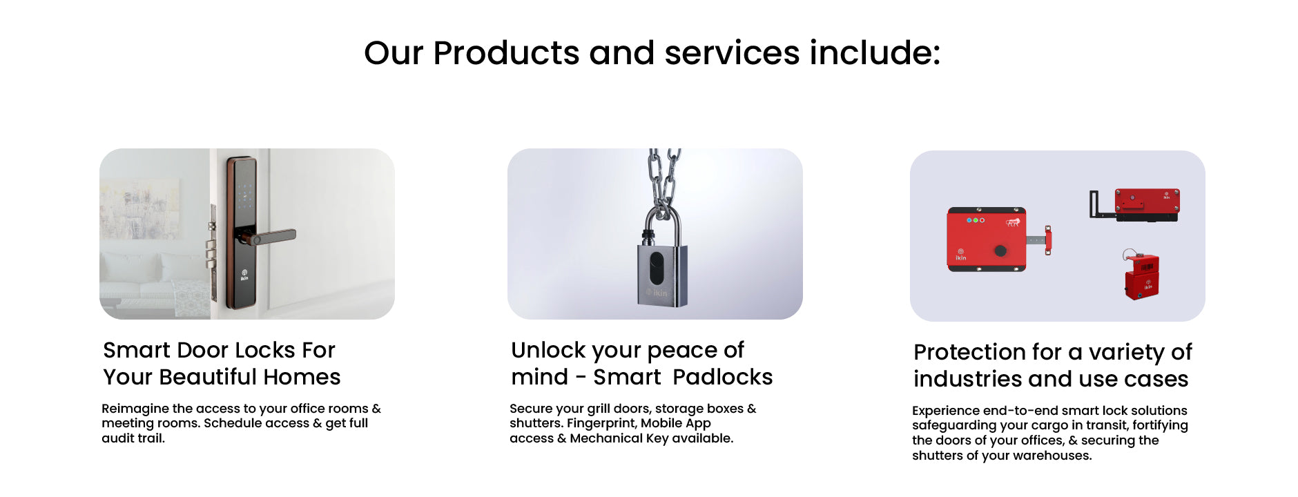 ikin products and services