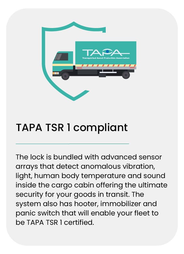 Smart GPS Truck Lock - TAPA TSR 1 Compliant - Mobile image