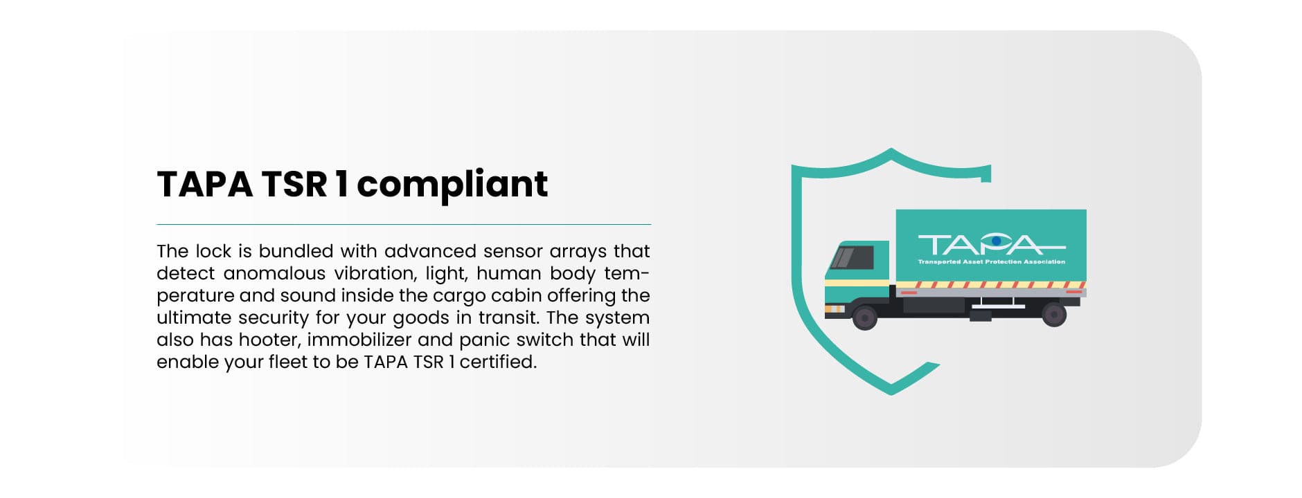 Smart GPS Truck Lock - TAPA TSR 1 Compliant