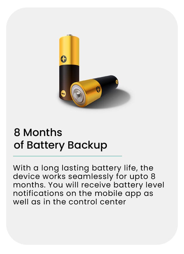 Smart Shutter Lock - Features - battery life - mobile image